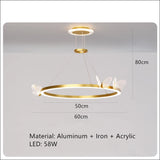 Nordic Luxury Butterfly LED Lights High Quality Bedside Lamp for Bedroom Restaurant Living Room Decoration Acrylic Chandelier
