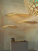 Nordic Wabi Sabi Fish Bone Wood Ceiling Pendant Light Home Deco Living Room Led Chandelier Bar Cafe Hanging Lamp Lustre Fixture