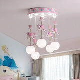 Modern Minimalist Children Room Pendant Light Carousel Boy Girl Bedroom Princess Decorate Creative Lovely Art High-end Warm LED