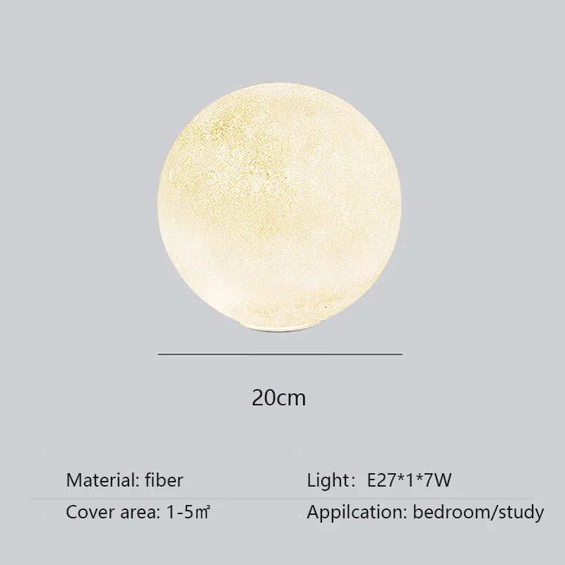 3d Moon Ball Floor Lamp Home Decoration Living Room Bedroom Atmosphere Modern Lustre Table Light Lighting Planet Plug In