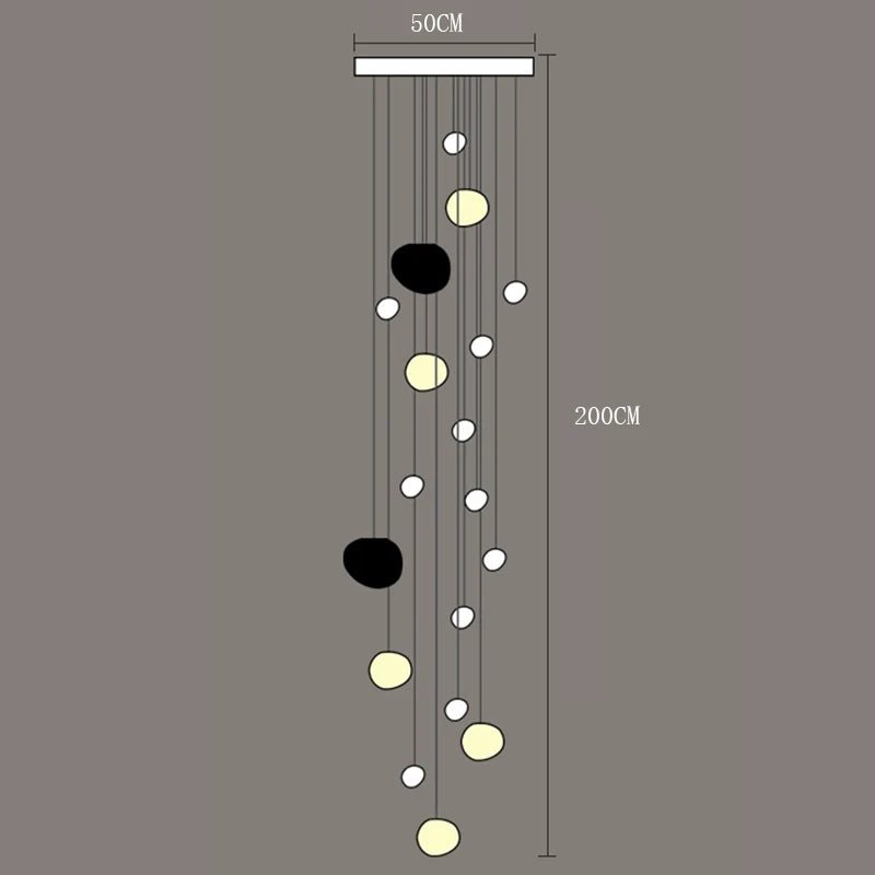 Modern Stair chandelier Pendant lights indoor lighting Ceiling lamp hanging light led Chandeliers for living room indoor lightin