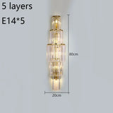 Luxury Hotel Lobby Large Big Crystal Wall Lamp for Club Hall Villa Living Room Bedroom Office Banquet Indoor Lighting Fixtures