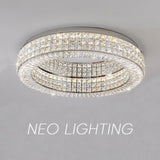 Modern Style Fixture Ceiling Light Luxury Round Crystal Chandelier Ceiling Light for Indoor Bedroom Home Lighting