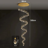 Modern Home Decoration Crystal Ceiling Lights Chandelier Staircase Pendant Lamp Living Room Hanging Lights Interior Lighting