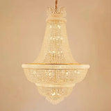 Light Luxury Duplex Villa Led Crystal Chandelier Home Decoration Living Room Bedroom Mid Floor Hollow Spiral Staircase Light