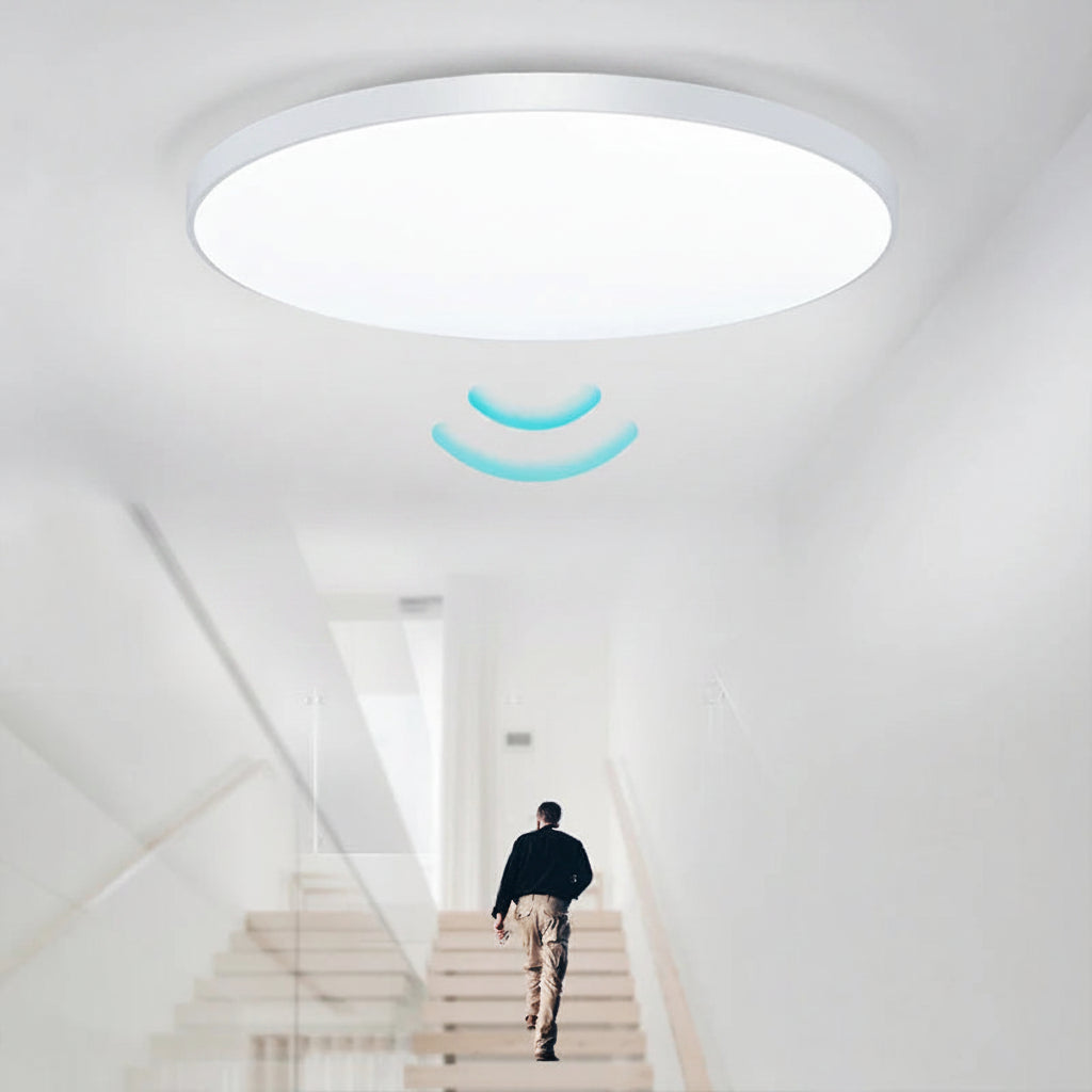 220V Radar Motion Sensor LED Ceiling Light - Cold White Flush Mount Lamp