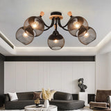 Chandeliers living room ceiling lamp kitchen solid wood E27 pendant lights dining room white/black ceiling light