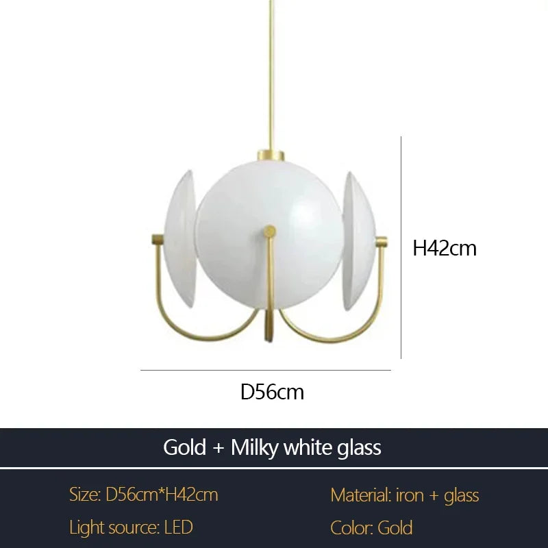 2026 Postmodern Minimalist Chandelier Luxury Glass LED Pendant Lamp For Living Dining Room Bedside Bedroom Light Suspension Lumi