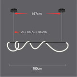 Modern Long Hose Led Art Ceiling Chandelier For Dining Room Kitchen Bar Pendant Lighting Suspension Design Lusters Luminaires