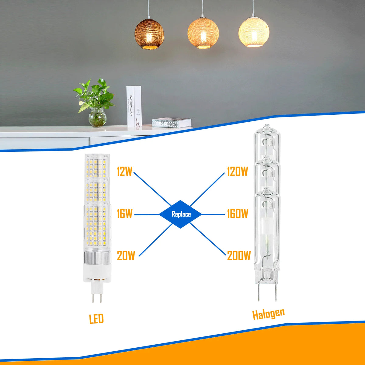G8.5/G12 Dimmable LED Corn Bulb, 12W-20W, 3000K-6000K, AC100-277V, Lamp Fixture for Luminaire Lighting