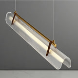 Nordic Modern Minimalist Acrylic Strip Pendant Light Dining Room Study Exhibition Hall Bar Counter Hanging Lamp Lighting Fixture