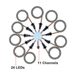 LED Sparkle Ring Light Circle Module WS2812B Individually Addressable RGB Atmosphere Lamp 17 Key Music Remote Control for Party