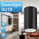 LED Downlight GU10 Replaceable Bulb 110V/220V Ceiling Lamp Surface Mounted Interior Bedroom Living Room Shop Home Led Spotlights
