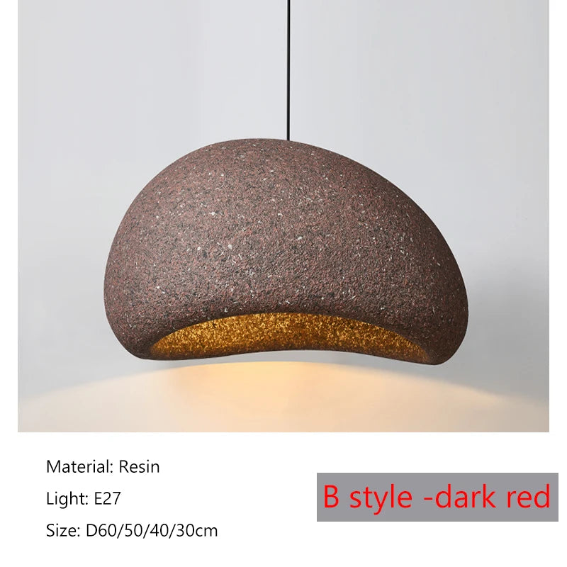 2026 Wabi-Sabi Pendant Lamp - Organic Textured Hanging Light for Dining Table