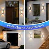 Waterproof LED Crescent Wall Lamp - 12W Outdoor Garden Square Sconce