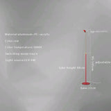 Nordic Designer Postmodern Red LED Home Decor Tall Standing Light Minimalist Metal Height Adjustable Living Room Floor Lamp