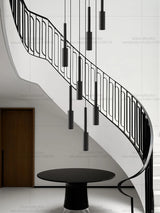 Cylindrical Pendant Light Long Line Attic Chandelier - Modern LED Villa Spotlight