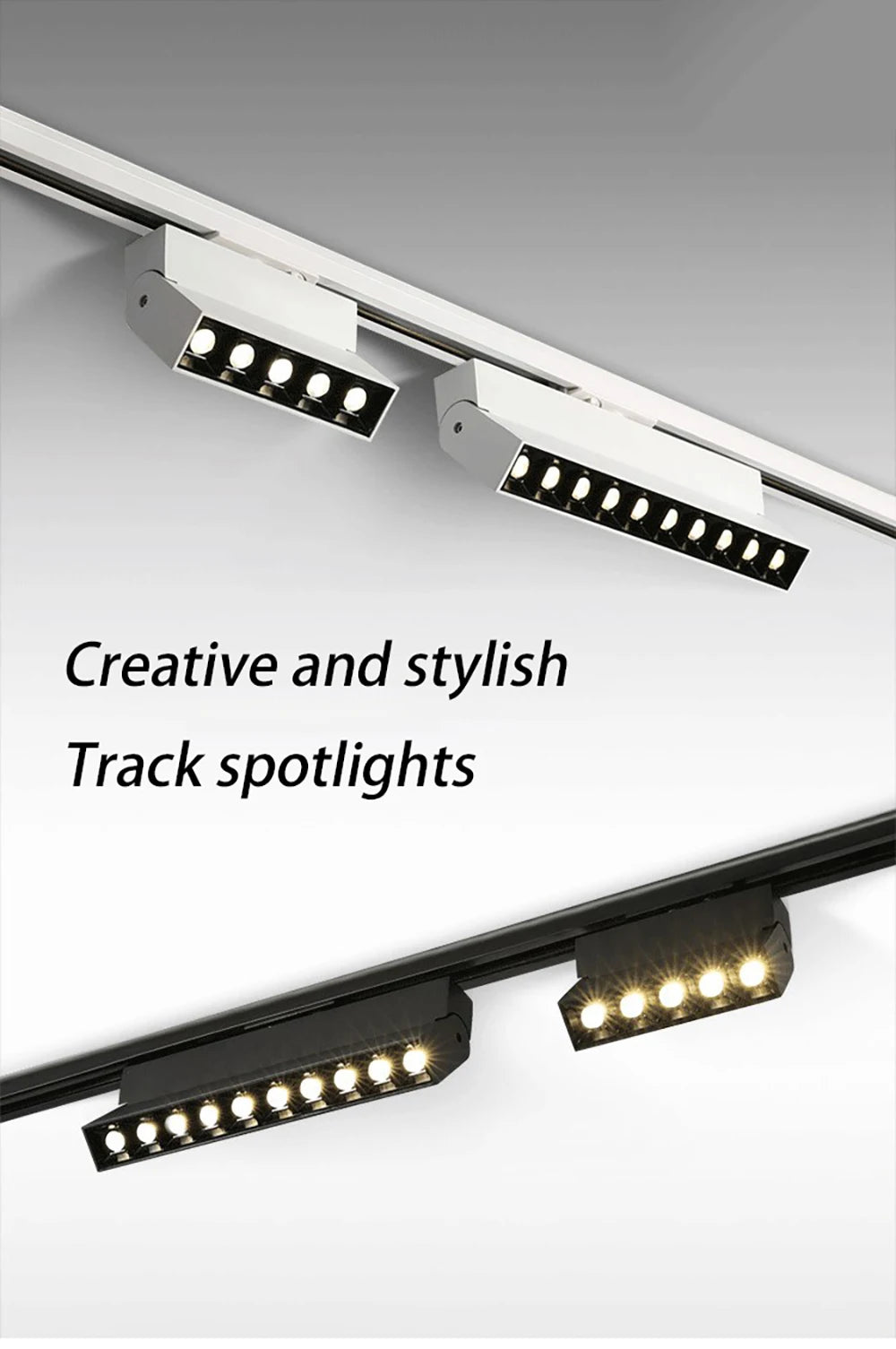 LED Track Light Spotlight Grille Light Surface-mounted Ceiling Light Black White 10W20W Dimmable Commercial Home Indoor Lighting