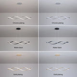 pendant lights led pendant lamp modern led chandeliers for dining room living bedroom L92cm Gold/Chrome/Black Remote/APP control