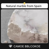 Modern Natural Marble LED Pendant Light - Luxury Stone Ceiling Chandelier Lamp Fixture for Dining Table, Living Room & Bathroom