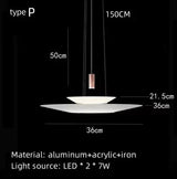 Italian Flamingo Dining Table Light Restaurant Coffee Table Ceiling Hanging Lamps LED Illuminate Flying Chandeliers Pendant