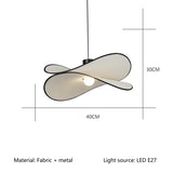 Vintage Potato chip CChandelier ceiling LED Fabric art Hanginglights Living room Bedroom Study Famous Indoor Lighting