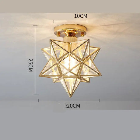 Nordic Light Luxury Simple Corridor Lamp Creative Porch Balcony Home Bedroom Net Red Star Diamond Corridor Ceiling Lamp