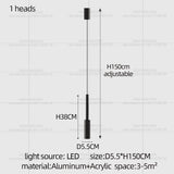 Cylindrical Pendant Light Long Line Attic Chandelier - Modern LED Villa Spotlight