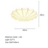 2026 Nordic Modern Ceiling Light Home Decor Lustre Salon Minimalist Silk Led Light Cream Style Bedroom For Living Dining Ceiling