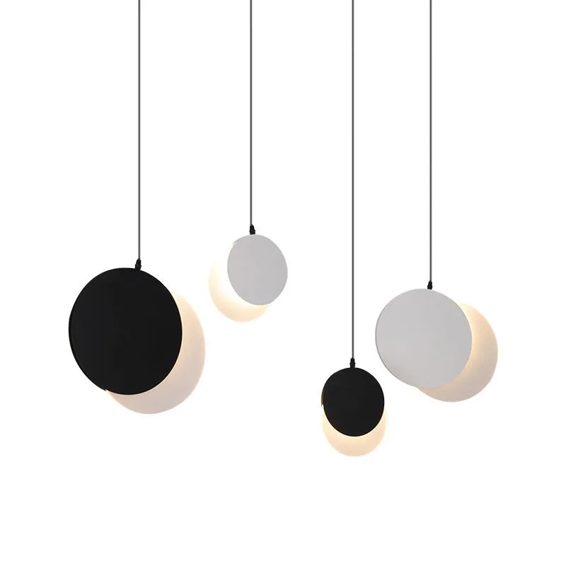 Modern LED Pendant Light Round Simple Restaurant Bar Moon Creative Hanging Fixture Bedroom Bedside Nordic Decor Art Small Lamp