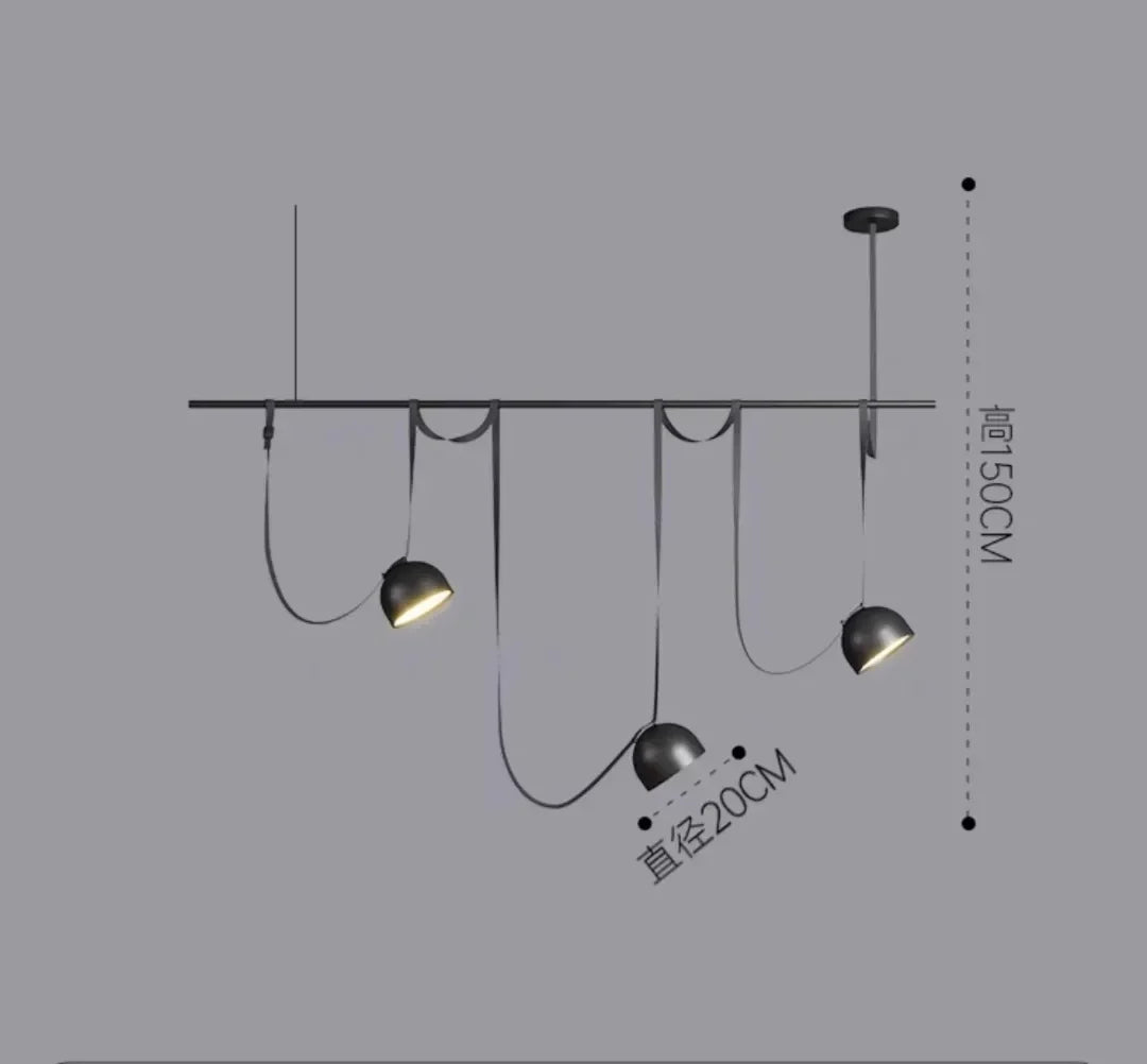 Nordic Modern Restaurant Living Room Study DIY Belt Creative Coffee Shop Design Exhibition Hall Decoration Lighting