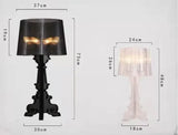 Transparent White Baroque Ghost Table Lamp Bedroom Bedside Simple Modern Creative Personality Indoor decorative desk lamp