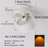 Led downlight AC 110V-220V COB Sunset Spotlight Surface recessed Ceiling Lamp for Home Decors Living Room Hallway