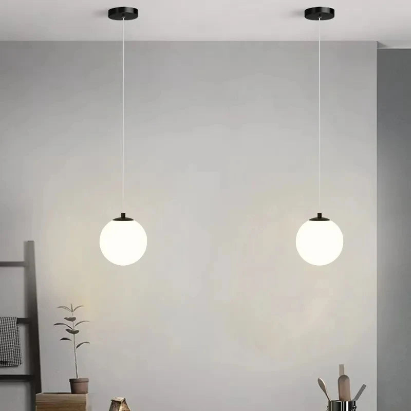 Modern Glass LED Pendant Lights for Dining Room Bedroom Pendant Lamp G9 Bulb Indoor Restaurant Bar Decor Hanging Lamp