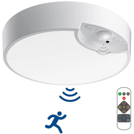 Battery Power Remote Ceiling Lamp Dimmable Wireless Motion Sensor LED Ceiling Lights Fixture Timer Kitchen Hallway Night Lights
