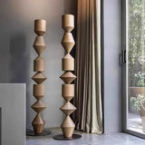 Modern Minimalist Creative Wood LED White and Black Floor Lamps Living Room Study Bedroom Indoor Home Decoration Light Fixtures