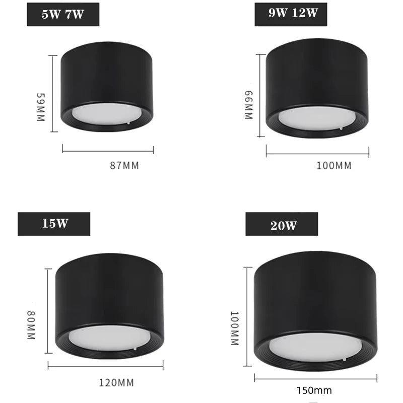 Dimmable round surface mounted downlight led small ceiling light ceiling light spotlight hallway entrance light aisle light