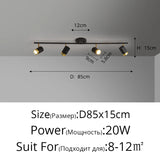 Simple Long Black Gold White New Modern LED Chandelier Lights Living Dining Room Spotlight Bedroom Hallway Lamps Indoor Lighting