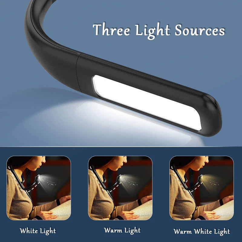 Rechargeable Reading Light for Women and Men, Book Light for Reading in Bed at Night, Neck Light for Readers, Dad, Mom