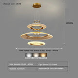 Modern LED Screw Living Room Chandelier Luxury Ring Villa Pendant Lamp Atmosphere Kitchen Island Art Decoration Lighting Fixture