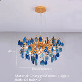 LED Agate Chandelier Modern Firefly Chandelier Living Room Bedroom Flower  Bedroom Kitchen Indoor Tree Branch Pendant Light