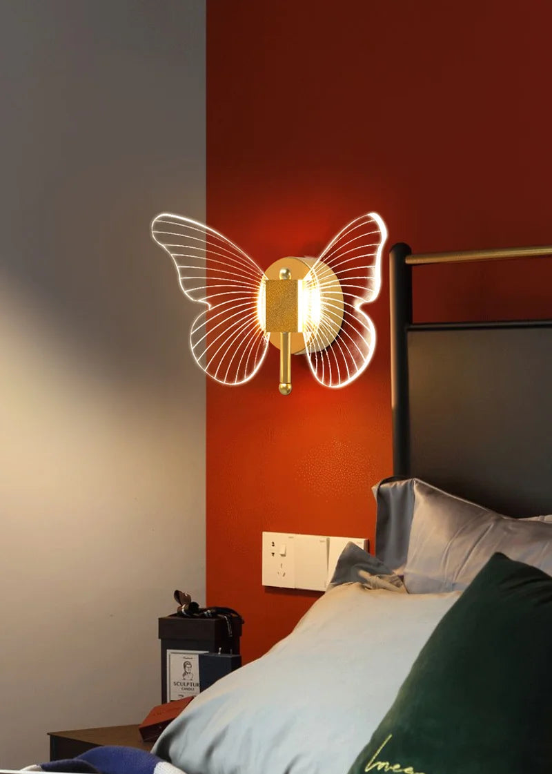 LED Pendant Light Fixture Butterfly Hanging Lamps For Ceiling Kitchen Bedside Living Room Decor Pendant Lamp