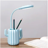 Student lamp Cactus pen holder desk lamp reading eye protection storage table lamp LED charging table lamp gift