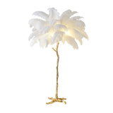 Nordic Ostrich Feather Floor Lamp - Luxury Standing Lamp for Living Room & Bedroom
