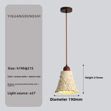Vintage Walnut Wood Bedside Pendant Light, Style Lamp for Bedroom Ambience, French Retro Mood Lighting for Dining Room & Bedroom