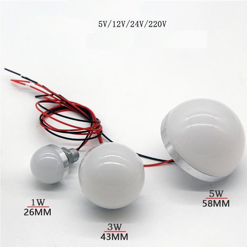 10Pcs Mini LED Bubble Light - 3W 5W 7W 9W Round Lamp (5V 12V 24V 220V)