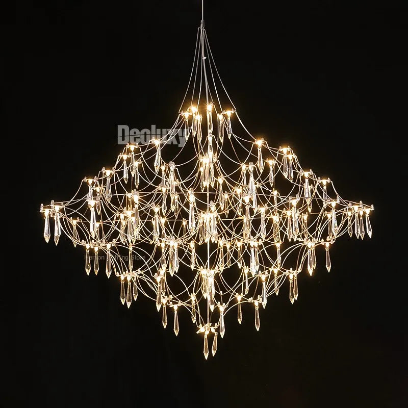 Crystal Chandelier for Living Room Dining Bedroom Hanging Lamps For Ceiling Firefly Lustre Design Modern Suspension Chandelier