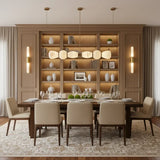 Modern Natural Alabaster Linear LED Chandelier - Brass & Marble Hanging Pendant Lamp for Dining Table, Kitchen Island & Living Room