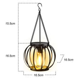 Solar LED Garden Lantern - Retro Iron Art Waterproof Outdoor Path Light