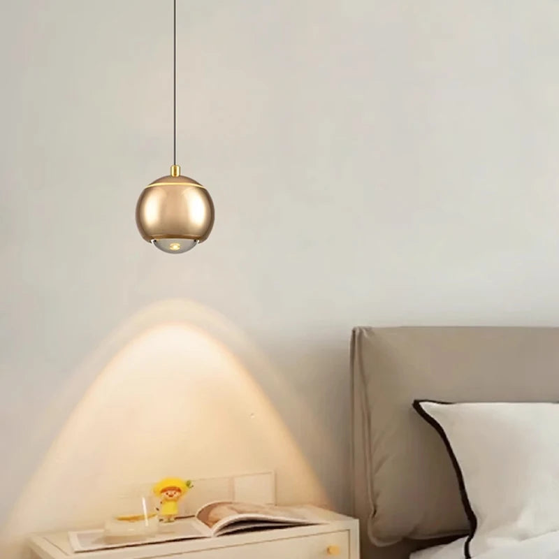 Bedside chandelier modern simple, and luxurious bedroom small chandelier restaurant bar and counter adjustable ceiling light